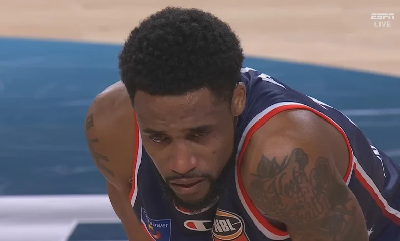 NBL superstar admits he's been 'dealing with a lot' after he was seen in tears midway through 36ers win
