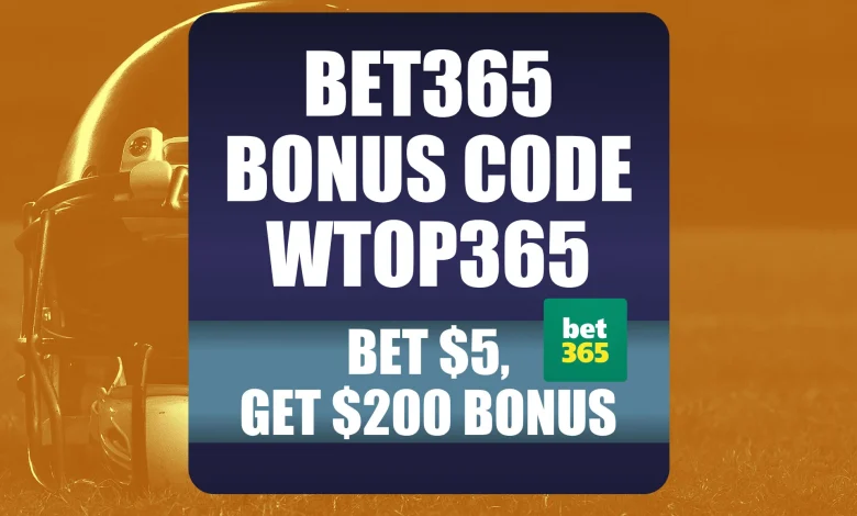 NFL Bet365 Bonus Code WTOP365: Claim $200 Bonus for Week 11 Late Games