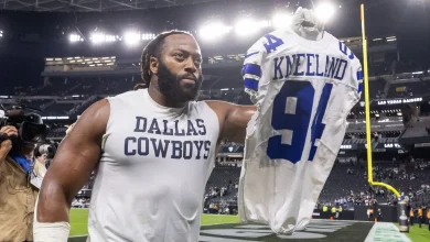 NFL: Dallas Cowboys honour Marshawn Kneeland during 33-16 win over Las Vegas Raiders