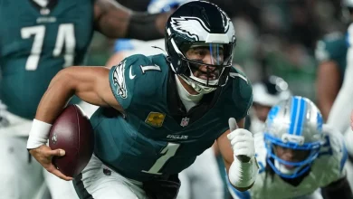 NFL: Philadelphia Eagles beat Detroit Lions 16-9 as Jalen Hurts scores decisive touchdown