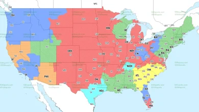 NFL Week 11 TV broadcast coverage map for San Francisco 49ers at Arizona Cardinals