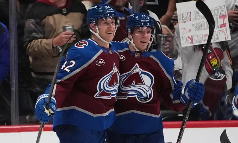 NHL-best Avs blitz Sharks with three goals in 76 seconds to rattle off 10th straight win