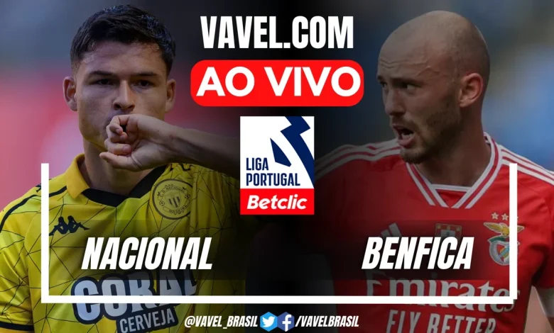 Nacional x Benfica AO VIVO, jogo em tempo real pela Liga Portugal