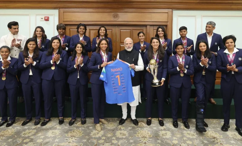 Namo 1: Harmanpreet Kaur, team India gift special signed jersey to PM Modi