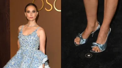 Natalie Portman Looks to Jonathan Anderson’s Dior Shoes for 2025 Governors Awards in Bow Sandals