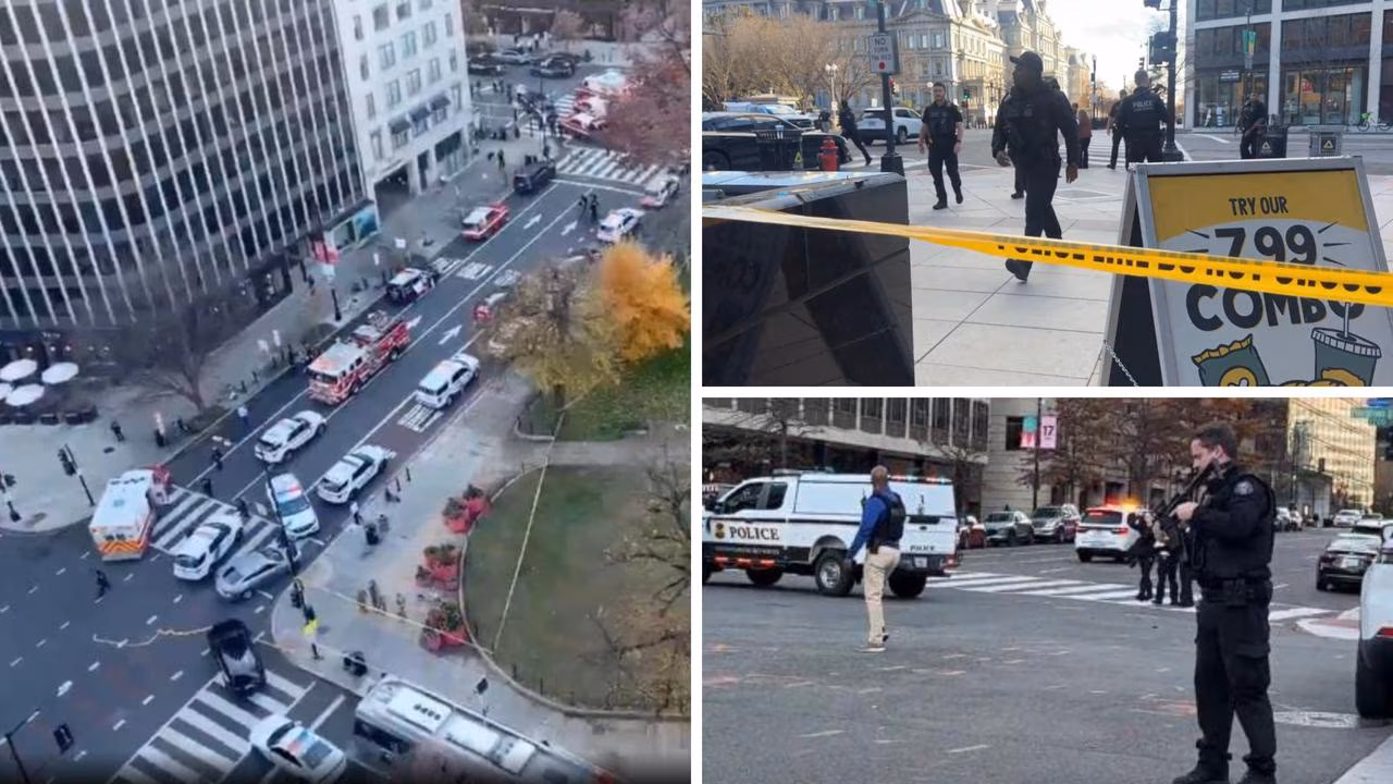 National Guard troops shot near White House