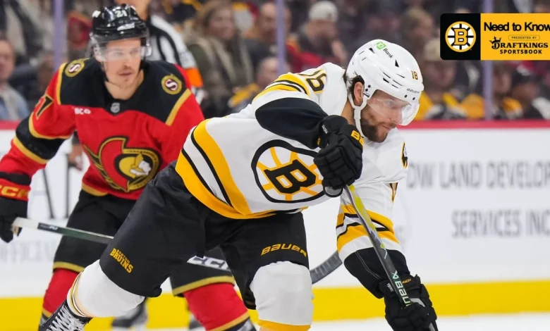 Need to Know: Bruins vs. Senators