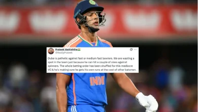 "Never fails to baffle me" - Fans slam Shivam Dube for snail-paced 18-ball 22 at No. 3 in AUS vs IND 2025 4th T20I