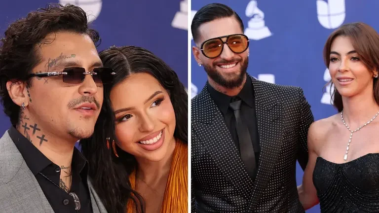 Nodal, Ángela Aguilar y otras parejas que derrocharon amor en los Latin GRAMMY 2025