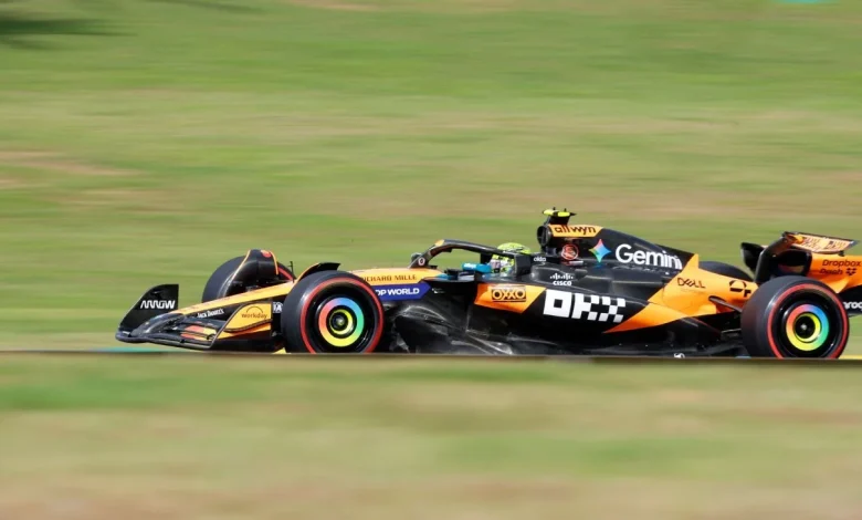Norris takes pole in Brazil; Verstappen struggles