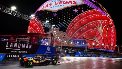 Norris takes pole in wet Las Vegas qualifying
