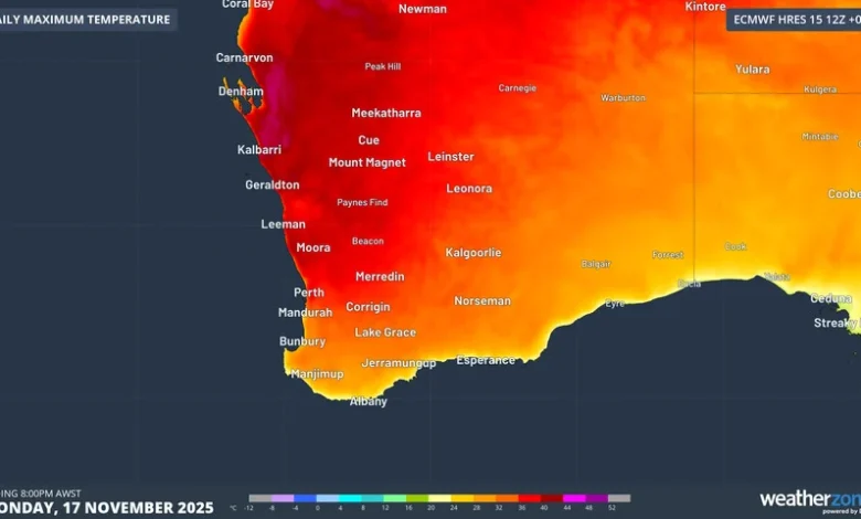 November heat, then storms on the way for western WA