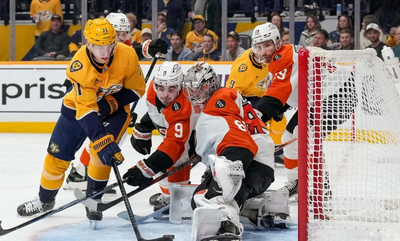 O'Reilly Scores Lone Preds Goal in Loss to Flyers