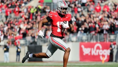 Ohio St. WR Tate sits out with undisclosed injury