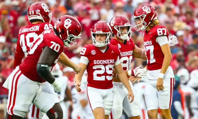 Oklahoma kicker Tate Sandell's 'short shorts' should be a penalty, says Kirk Herbstreit