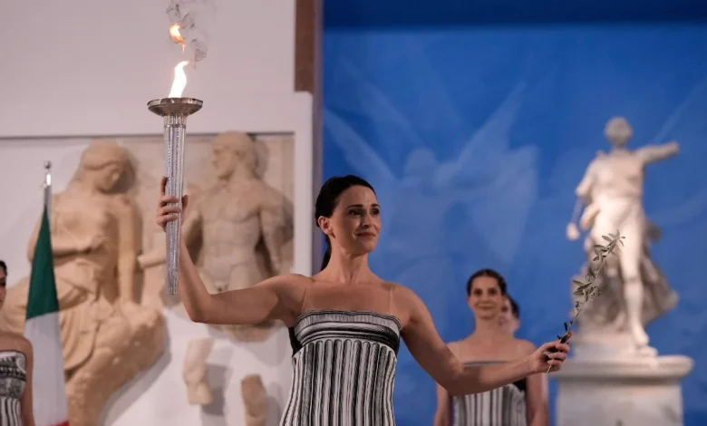 Olympic flame begins its journey to the Milan Cortina Winter Olympics
