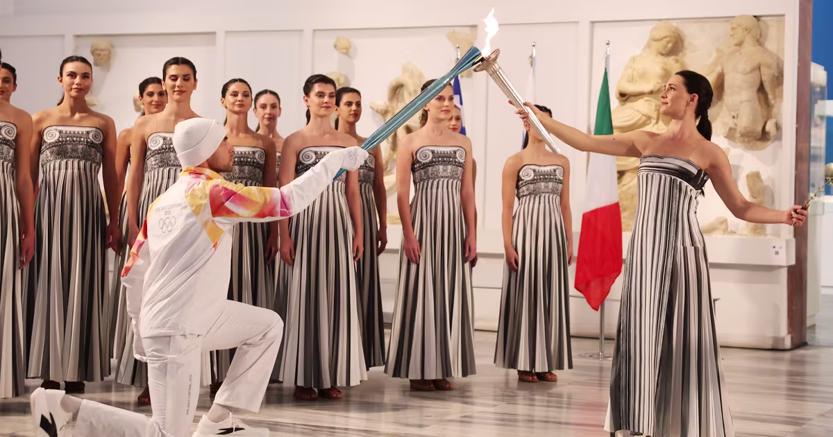 Olympic flame lit in Ancient Olympia as Milano Cortina 2026 Olympic Torch Relay begins