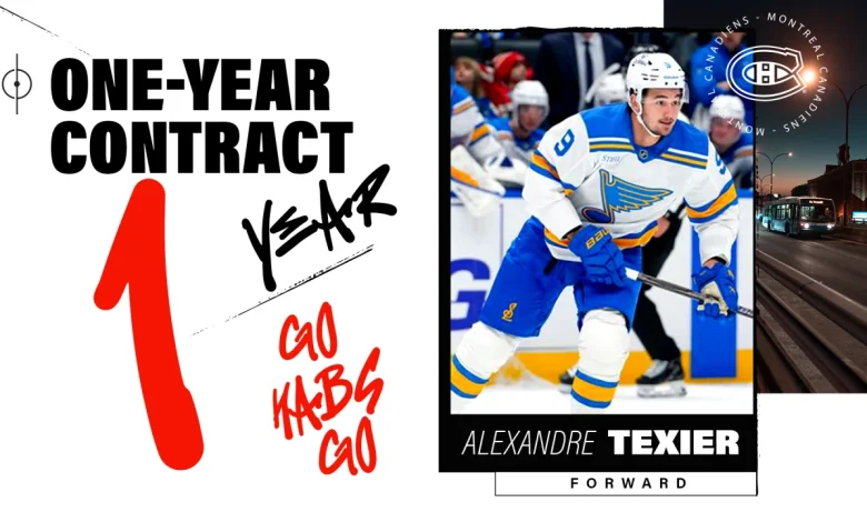 One-year contract for Alexandre Texier and Adam Engstrom recalled from the Laval Rocket