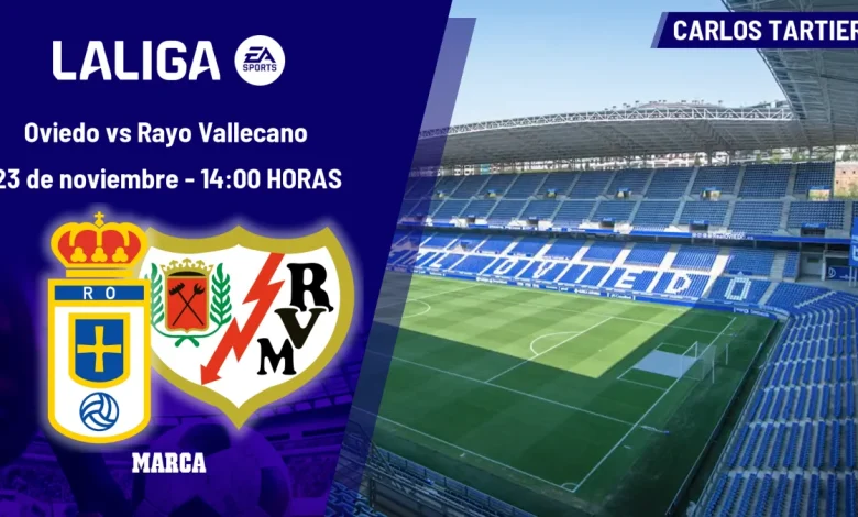Oviedo - Rayo Vallecano: horario, dónde ver hoy en TV y canal del partido de LaLiga EA Sports