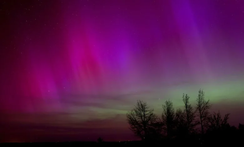 PHOTOS - Des aurores boréales observées dans plusieurs régions, le phénomène de nouveau attendu la nuit prochaine