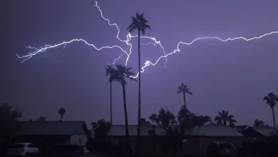 PHOTOS: Lightning, hail and winter wonderland scenes across the Valley