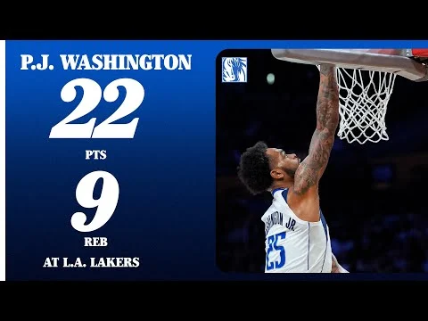 P.J. Washington (22 PTS 9 REB) at Los Angeles Lakers | November 28, 2025