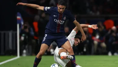 PSG star Hakimi injured by red-card tackle from Diaz