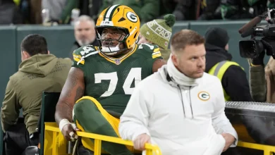 Packers C Elgton Jenkins ruled out with an ankle injury