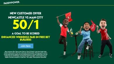 Paddy Power 50/1 Offer on Newcastle vs Man City – A Goal To Be Scored (22 November 2025)