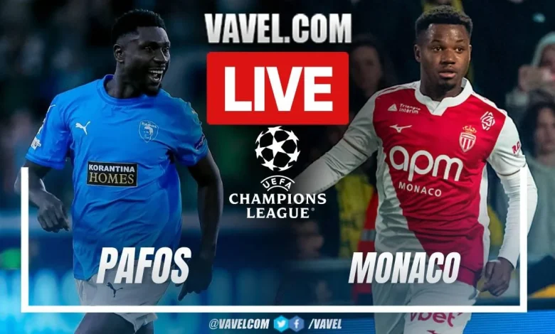 Pafos vs Monaco LIVE Score Updates in UEFA Champions League Match