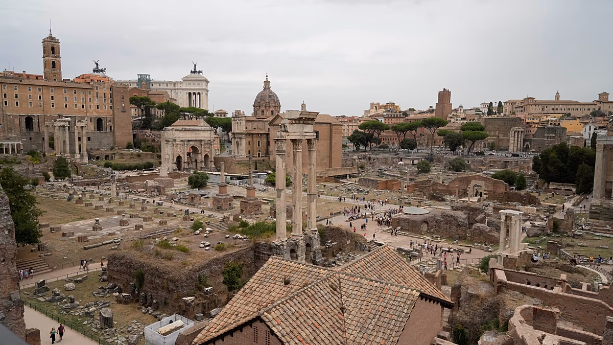 Part of medieval tower near Colosseum collapses in Rome