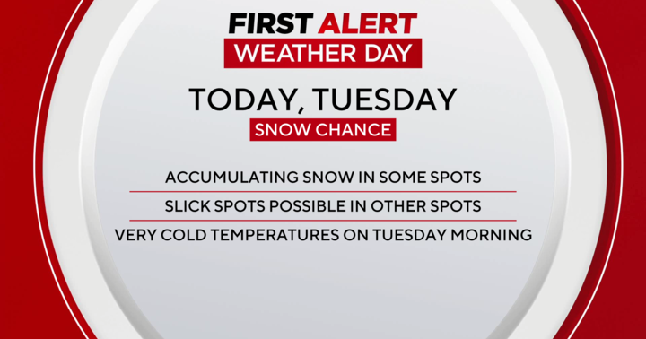 Parts of the Pittsburgh area are under a winter weather advisory today with chances of snow