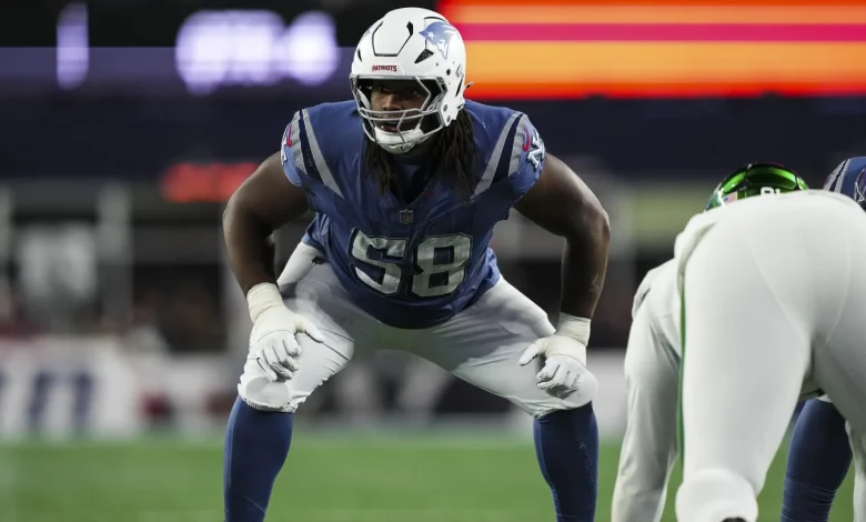 Patriots LG Jared Wilson carted off with an ankle injury