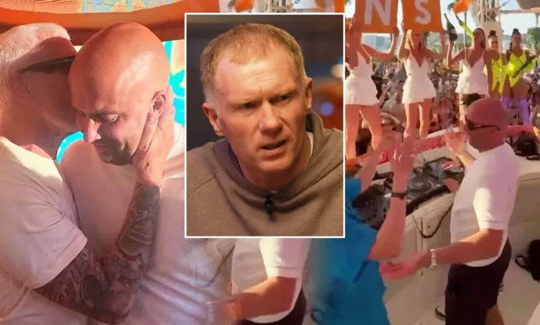 Paul Scholes blames Liverpool's downfall on 'disrespectful, classless' Arne Slot partying in Ibiza with Wayne Lineker