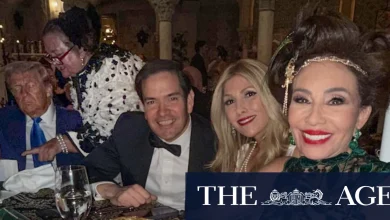 Pauline Hanson, Gina Rinehart sighted at Trump’s Halloween party