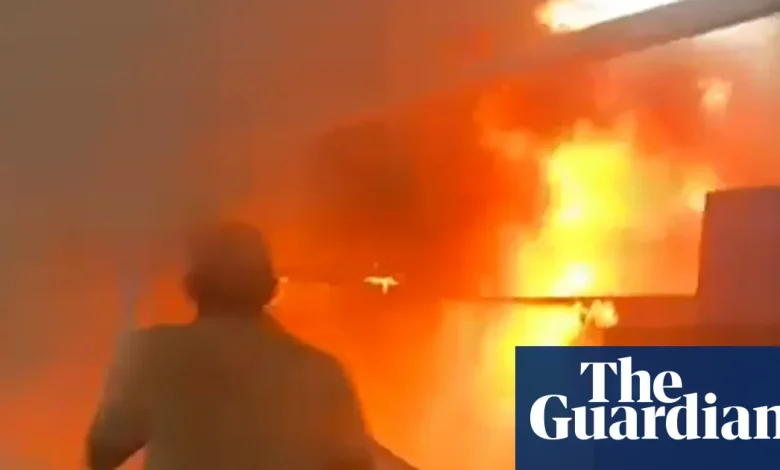 People evacuated after fire breaks out at Cop30 venue – video