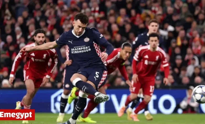 Perisic Scores Penalty to Give PSV Lead After Van Dijk’s Handball Problem for Liverpool