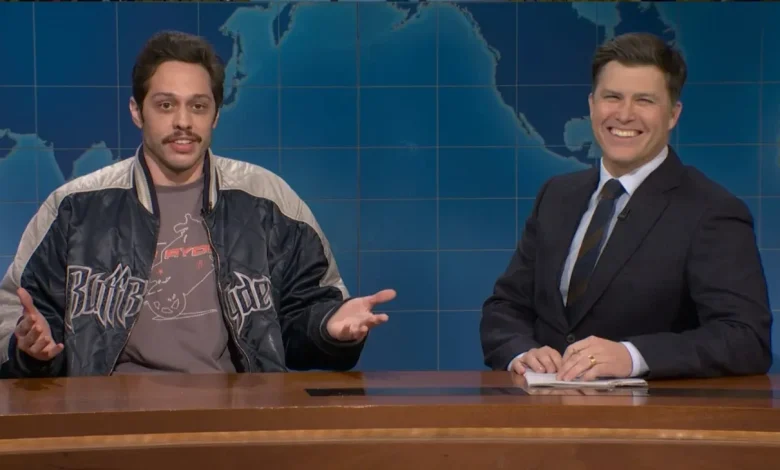 Pete Davidson Makes Surprise ‘SNL’ Appearance to Address the Ferry Boat He Bought With Colin Jost