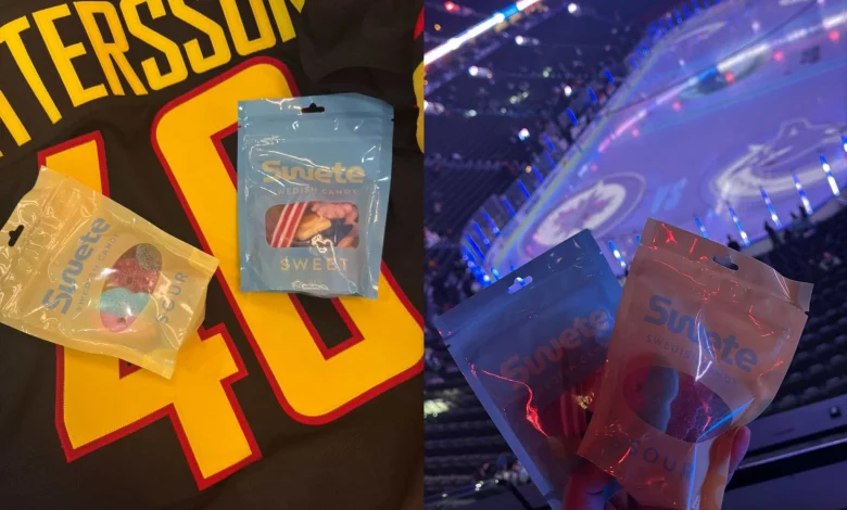 Pettersson's wife launches Swedish candy business and Vancouver Canucks fans are eating it up