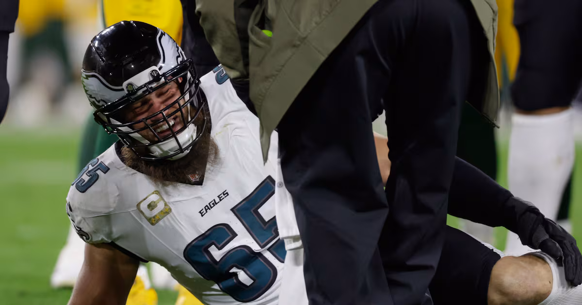 Philadelphia Eagles OT Lane Johnson leaves game vs. Green Bay Packers with ankle injury