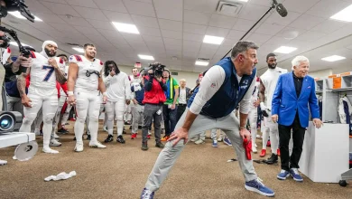 Photos: Patriots Celebrate Win over the Bengals on the Field and in the Locker Room | NFL Week 12
