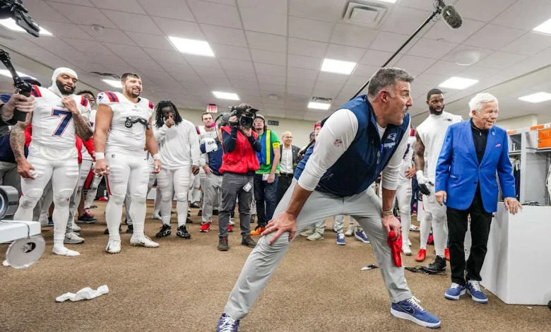 Photos: Patriots Celebrate Win over the Bengals on the Field and in the Locker Room | NFL Week 12