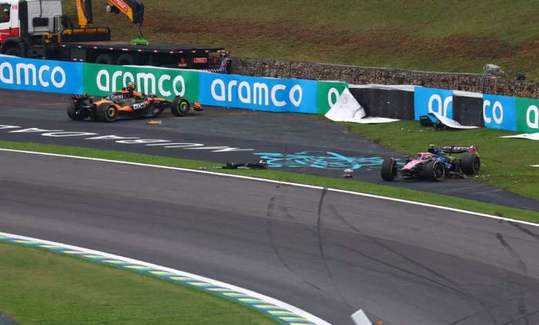 Piastri crashes out in sprint race at Interlagos