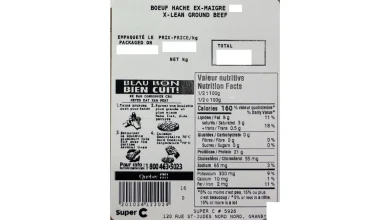 Présence possible de morceaux de métal et de plastique dans du bœuf et du veau haché préparés et vendus par l'entreprise Super C située à Granby
