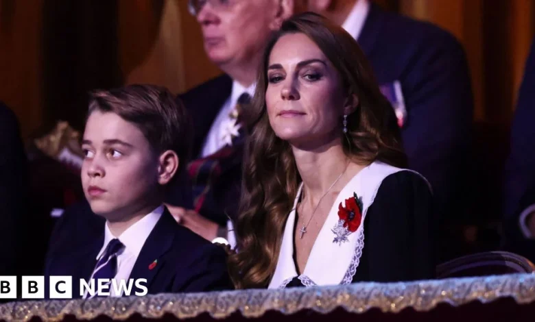 Prince George joins Kate, King and Queen at Festival of Remembrance