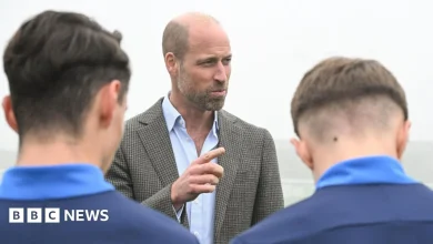 Prince William opens new access road at Cornish football club