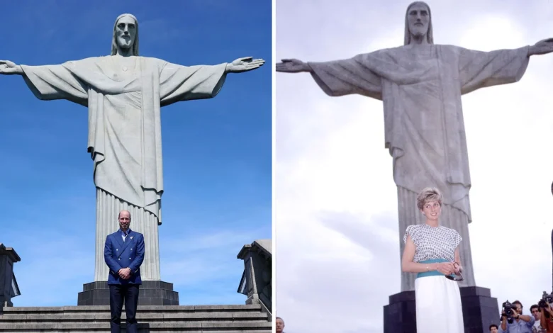 Prince William photographed at iconic spot Diana posed at decades earlier