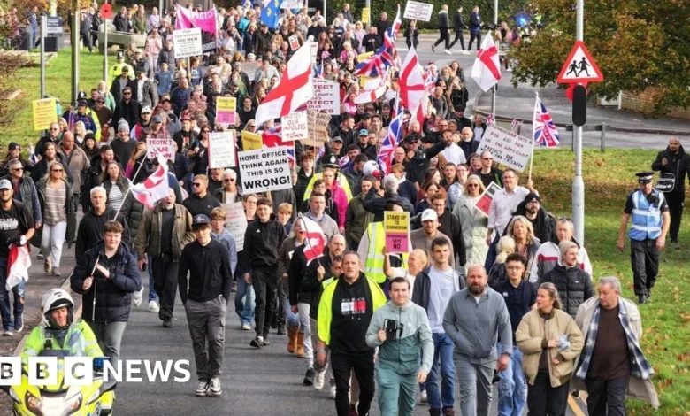 Protest held over Crowborough asylum seeker military site plan