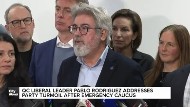 Quebec Liberal Leader addresses party turmoil after emergency caucus