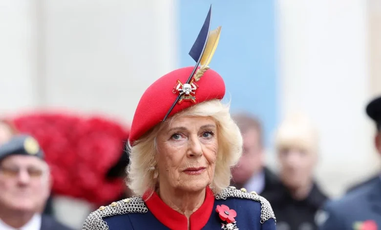 Queen Camilla visibly moved as she makes touching gesture during emotional service